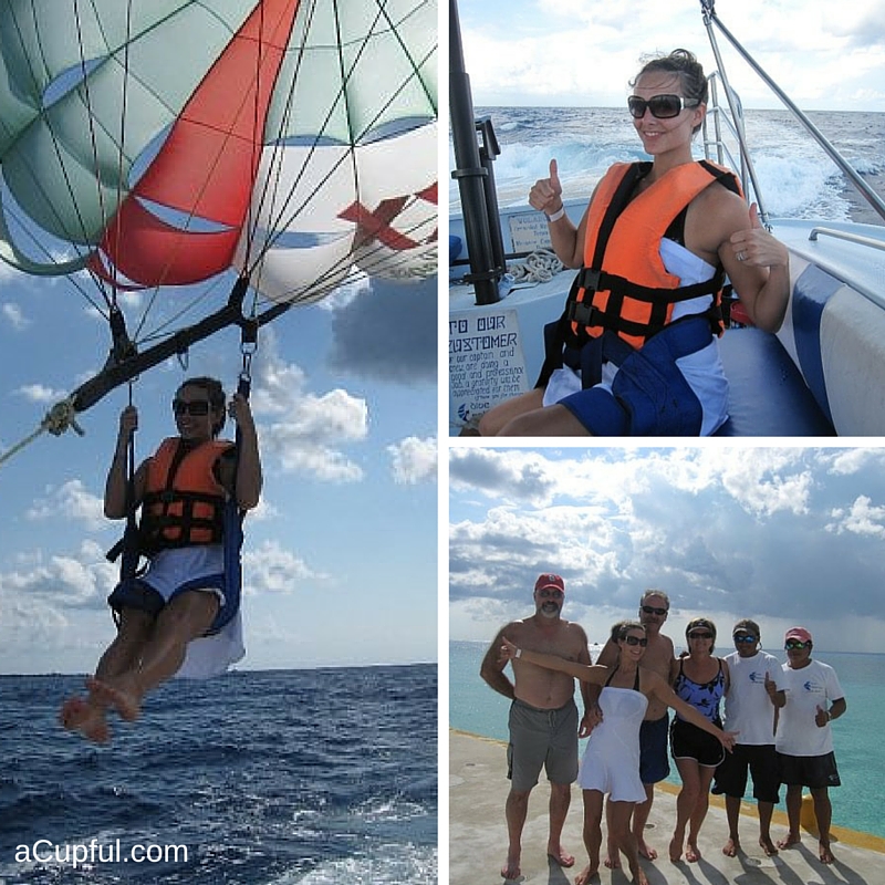 Parasailing at Nachi Cocom Cozumel Cruise Excursion from Mandy Carter at Acupful.com