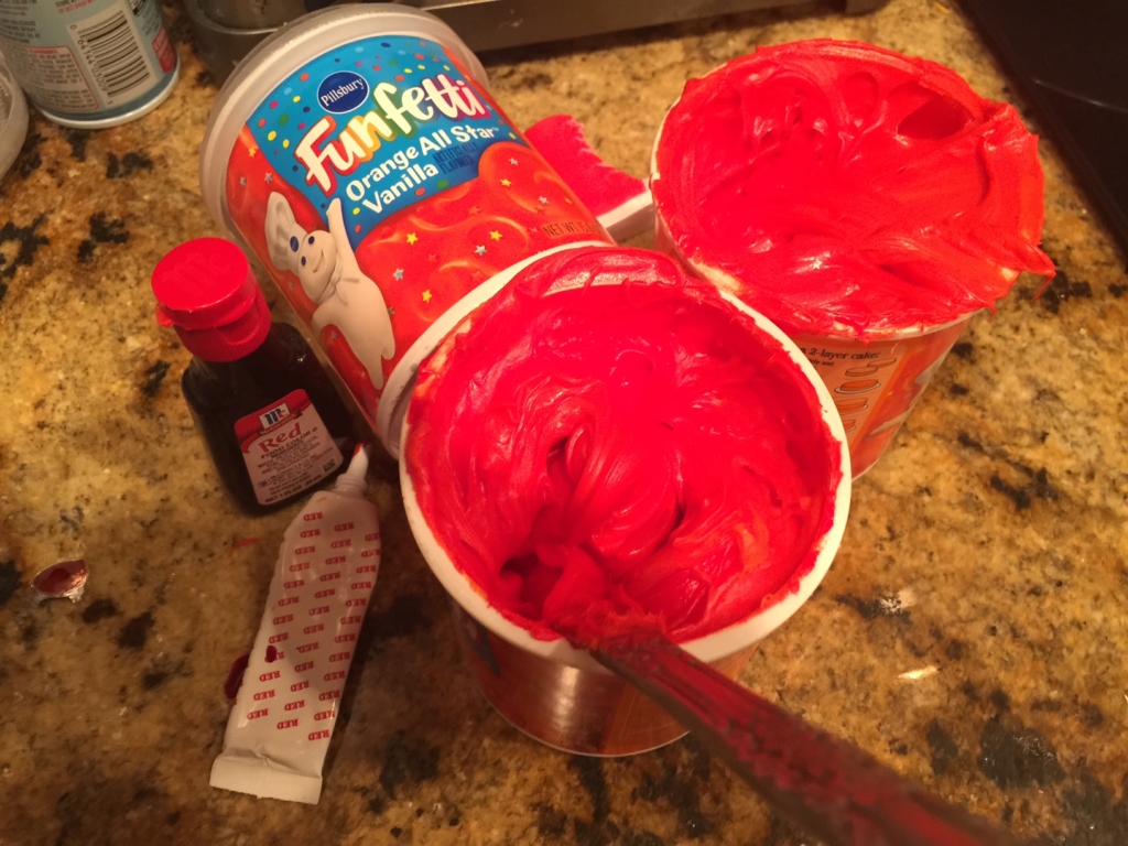 how to make red icing