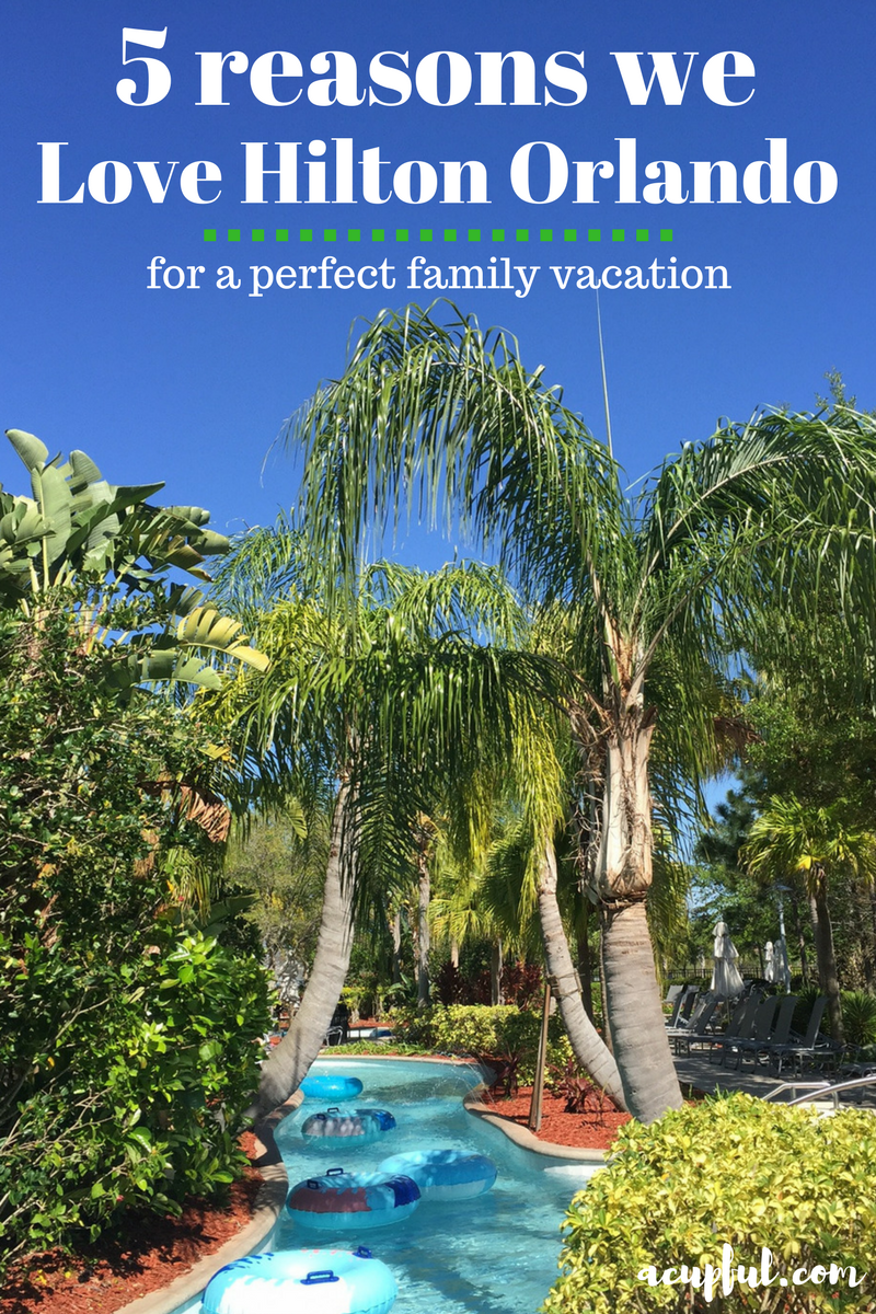 HIlton Orlando is the perfect choice for a Seaworld vacation | family travel blog | Mandy Carter | acupful.com | Visit Orlando | Hotels on International Drive | family friendly Hotel Orlando | Hilton Orlando Pool and Lazy River