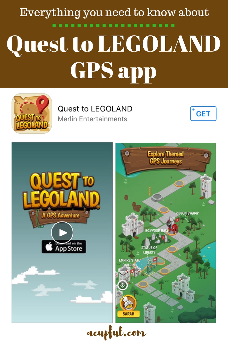 Quest to LEGOLAND app for GPS | tips for using Quest to Legoland Orlando | acupful.com | Mandy Carter | family travel blog | kids app | travel apps | Legoland Orlando tips