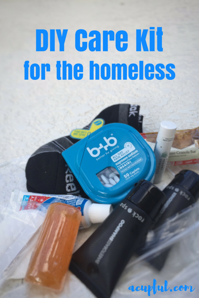 Giveback with b+b OTC medicine - DIY Care Package for Homeless | acupful.com | family giving | volunteer ideas for kids | #betterbygiving | Mandy Carter | best pain reliever
